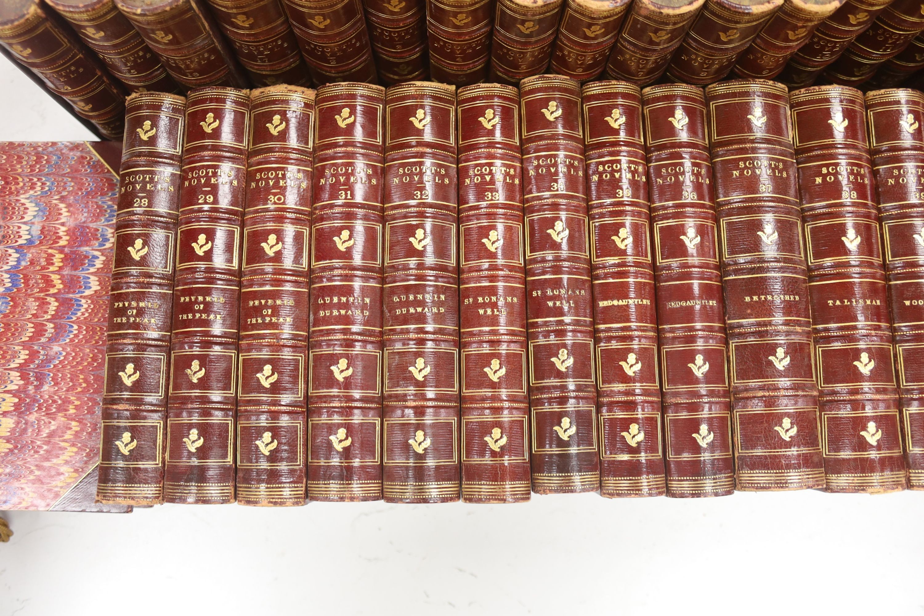 Scott, W. - Novels, A & C Black 1865, 48 vols